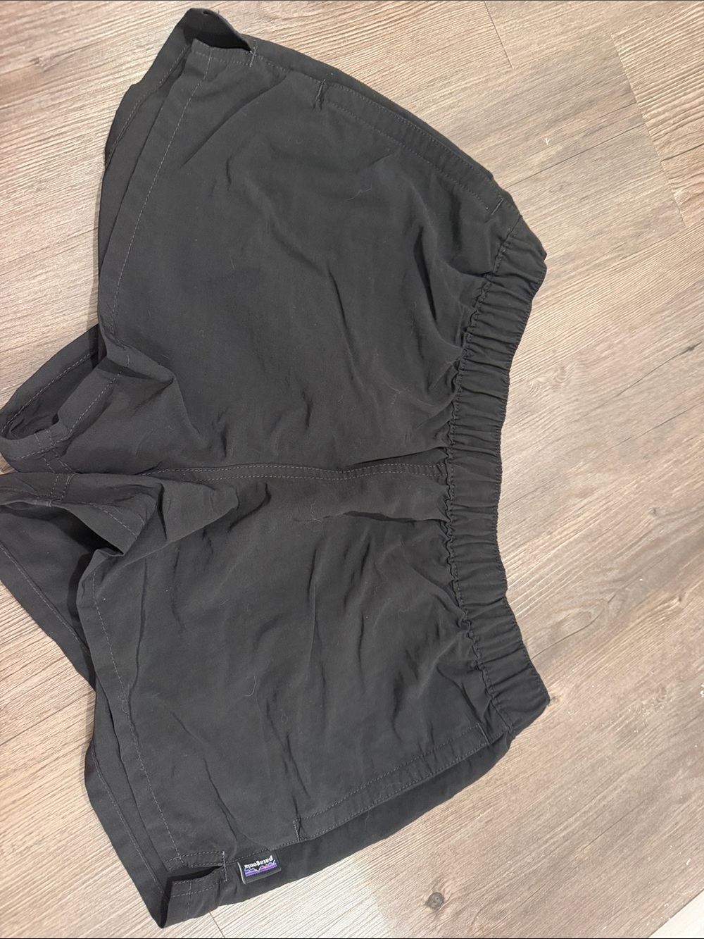 Patagonia Black Elastic-Waist Women's Athletic Shorts